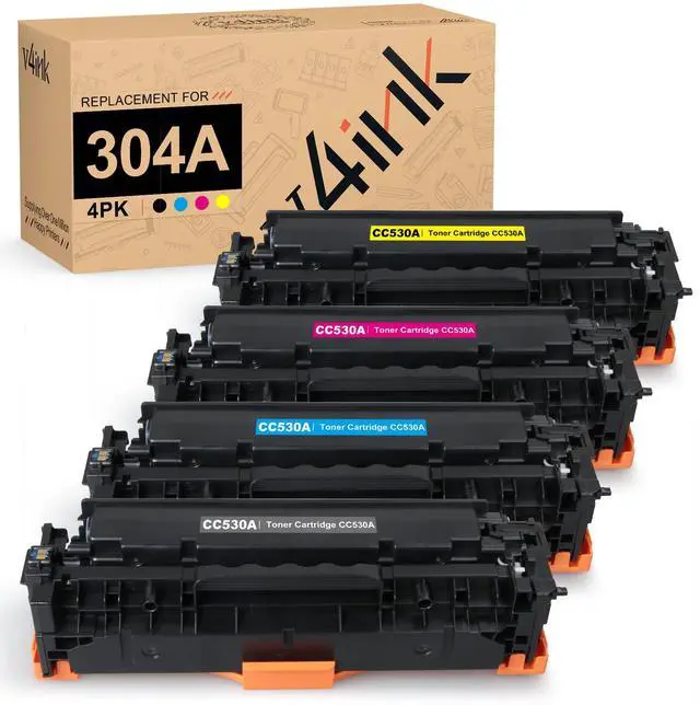 Main image of 304A Remanufactured Toner Cartridge Replacement for HP 304A 4-Pack | CC530A CC531A CC532A CC533A Replacement for Color CP2025n CP2025dn CM2320 CM2320n CM2320fxi Printer Black Cyan Magenta Yellow