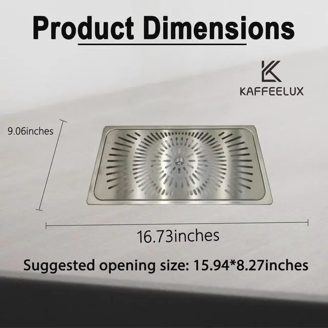 Alt view image 2 of 7 - Stainless Steel Drip Tray - Perfect for Homes, Clubs, Bars, Cafes, Restaurants, Hotels, Or Commercial Use - Easy to Clean, No Drainage Required (9.1 * 16.7)