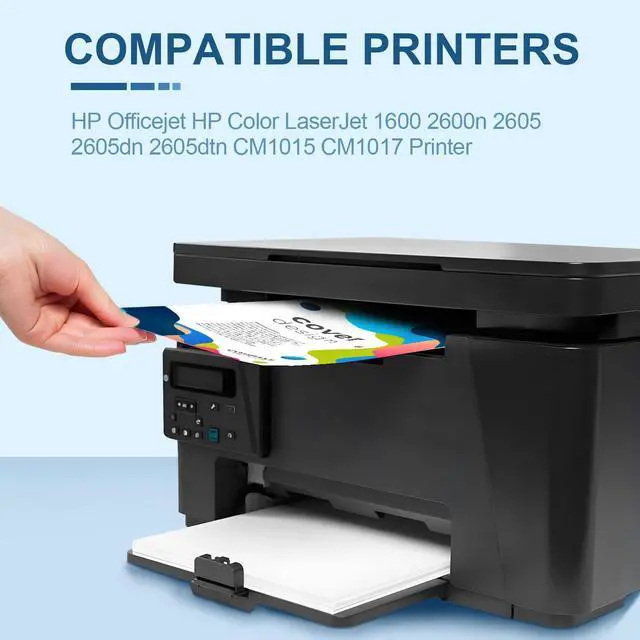 Alt view image 2 of 7 - 124A Toner Cartridges Remanufactured 4 Pack | Compatible for Q6000A Q6001A Q6002A Q6003A, for Color 2600n 1600 2605 1015 1017 Series Printer(Black Cyan Magenta Yellow)