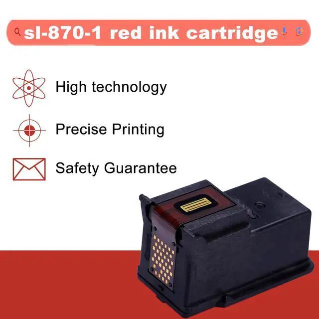 Alt view image 4 of 7 - SL-870-1 Red Ink Cartridge High Capacity 2-Pack (16ML)XL Sl-870-1 Postage Ink Compatible for Pitney Bowes SendPro Mailstation Postage Machines (CSD1)Easy To Operate, Stable And Reliable Performance