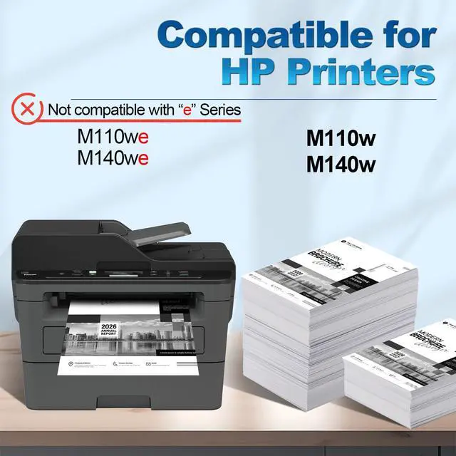 Alt view image 2 of 7 - W1410a Compatible for HP 141A Toner Cartridge Black for LaserJet Pro M110w MFP M140w M139w(4 Pack)