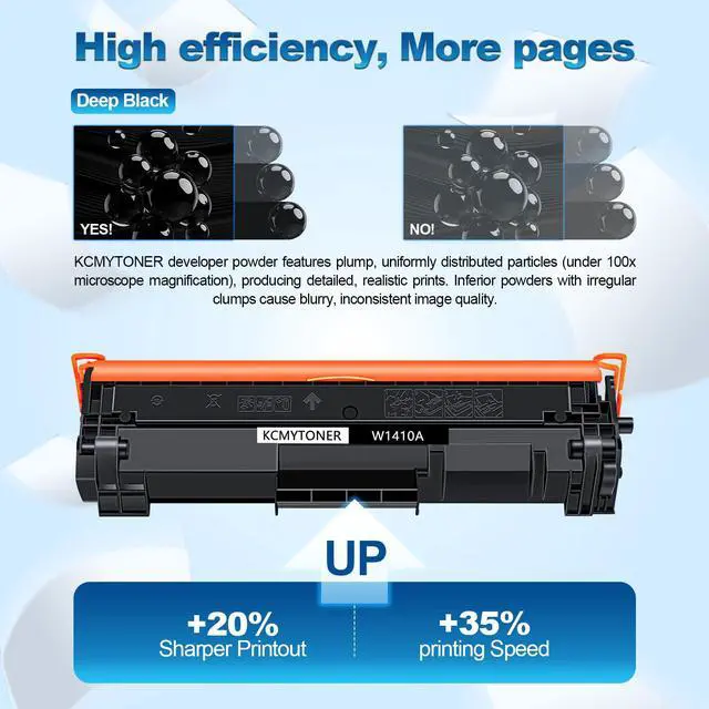 Alt view image 5 of 7 - W1410a Compatible for HP 141A Toner Cartridge Black for LaserJet Pro M110w MFP M140w M139w(4 Pack)