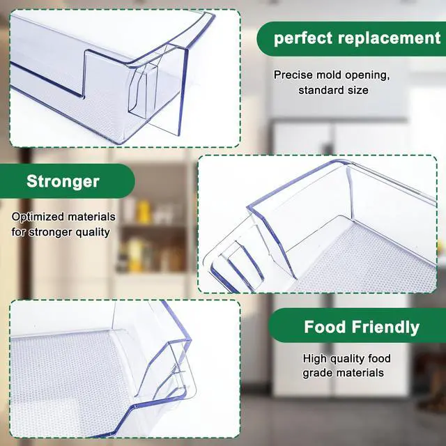 Alt view image 7 of 7 - DA63-08645A Refrigerator Door Shelf Compatible with samsung RT18M6215WW, RT18M6213SR, etc, Part Number: PD00044855,4864777, AP6241328, PS12082570, EAP12082570