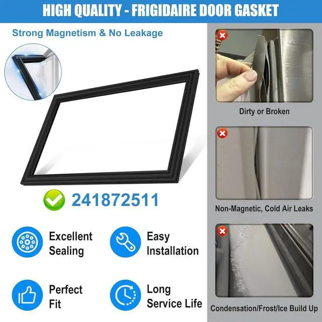 Alt view image 7 of 7 - Upgraded 242193211 241872511 Refrigerator Door Gasket Compatible with Frigidaire Freezer Door Gasket 240514611 PS7784008 LFHT2117NF4 3016408 Freezer Door Seal For Kenmore Refrigerator Door Gasket Seal