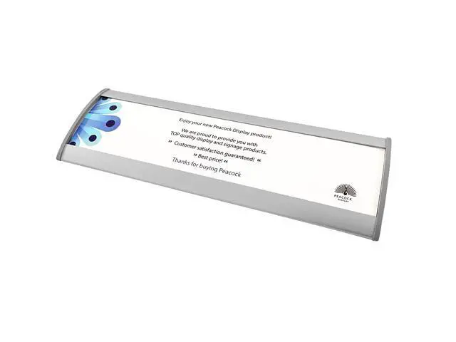 Alt view image 2 of 6 - Curved Office Business Door Sign Holder | Aluminum Wall Mount Name Plate Holder, cubicle sign holder, sturdy and beautiful 8.00" W X 2.80" H (N70x8" 10 sign)