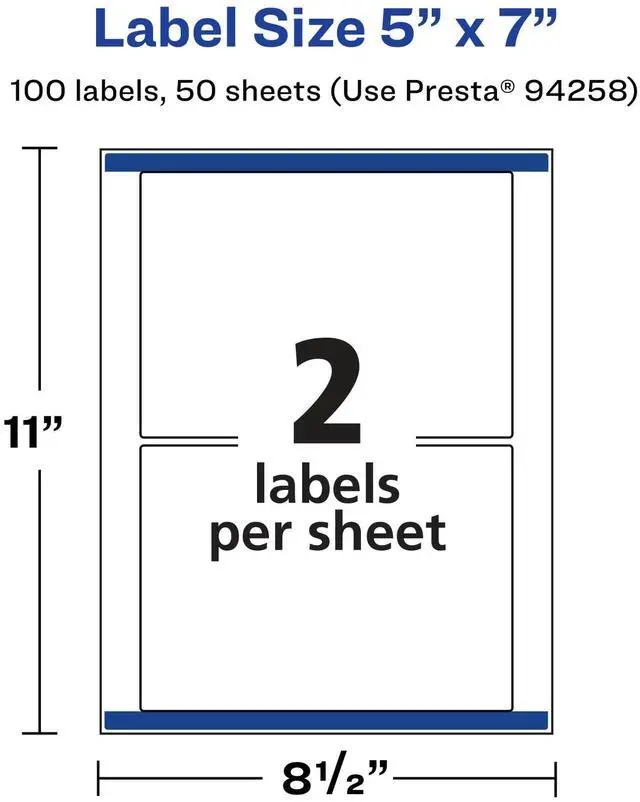 Alt view image 5 of 7 - ® Matte Clear Rectangle Labels, Sure Feed® Technology, 5" x 7", 100 Matte Clear Labels, Laser/Inkjet Printable