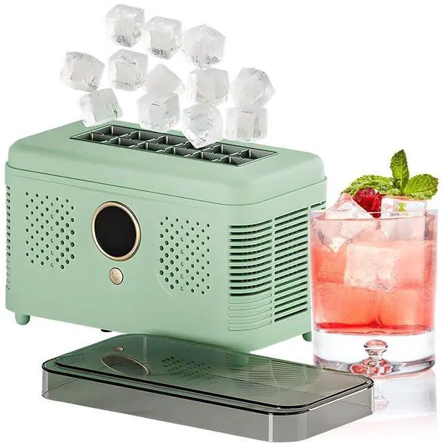 Main image of Countertop Ice Maker Machine, Portable Ice Machine with Self-Cleaning, Makes Quickly, Quiet & Compact Ice Maker for Home/Kitchen/Office/Party/RV