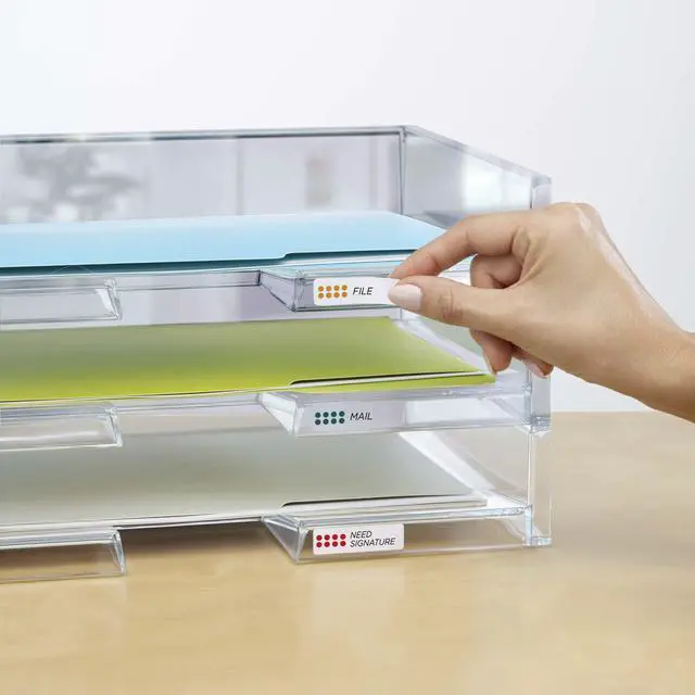 Alt view image 2 of 7 - Removable ID Labels, Sure Feed Technology, 0.5" x 1.75", 5 Packs (6467)