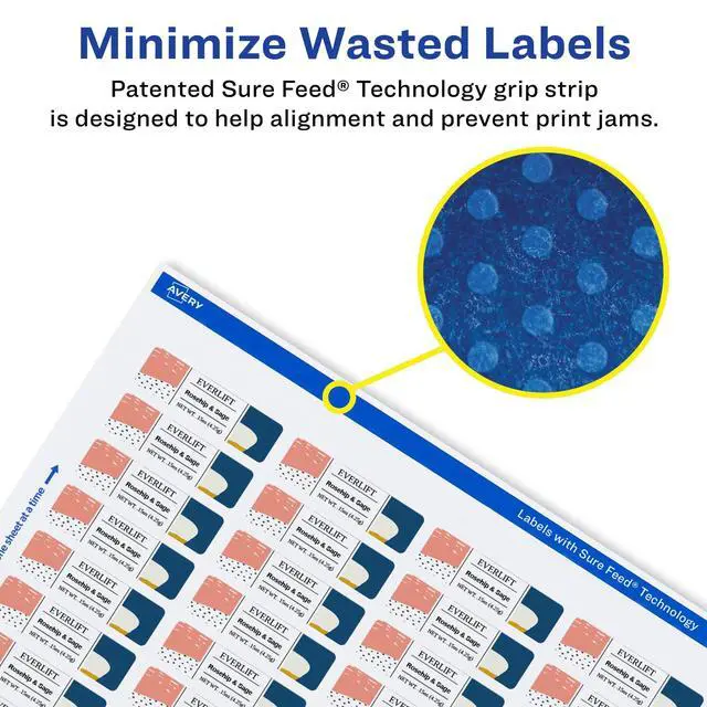 Alt view image 3 of 7 - Removable ID Labels, Sure Feed Technology, 0.5" x 1.75", 5 Packs (6467)