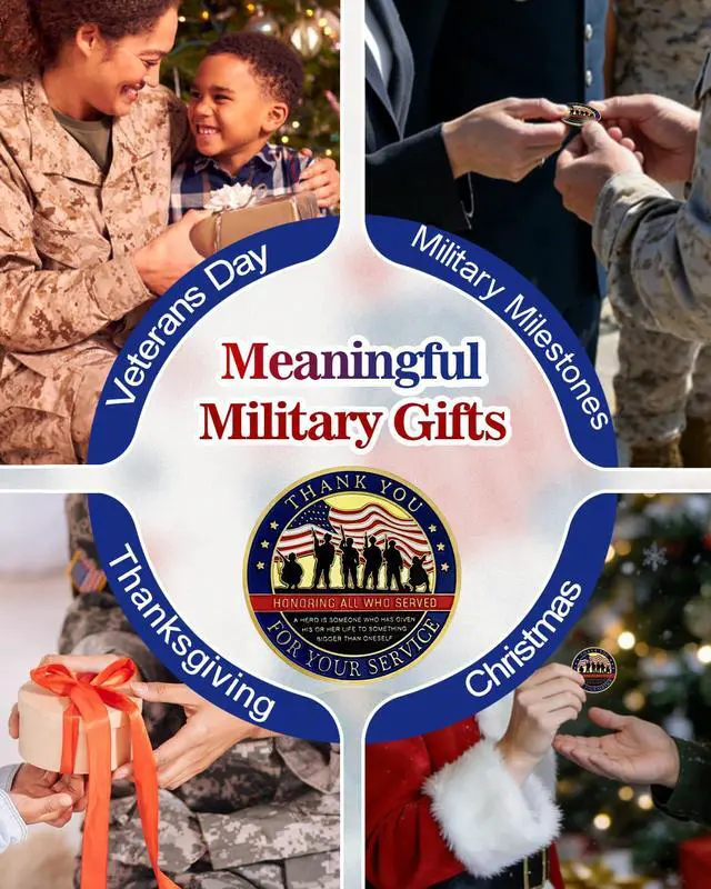 Alt view image 7 of 7 - 50Pcs Military Challenge Coins Set, Veteran Honor Coins | Thank You for Your Service, Military Appreciation Gifts for Men & Women, Service Recognition, Bulk Veterans Day Gifts