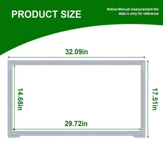 Alt view image 2 of 7 - 2 Pack W10830274 Refrigerator Door Gasket Compatible with Whirlpool Freezer | Fits for KitchenAid,Maytag,Jenn Air Refrigerator Door Seal,Replace W10294127,W10443273,4454925,PS11759518,AP6027236 (GRAY)
