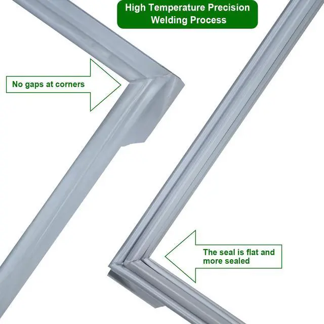 Alt view image 6 of 7 - 2 Pack W10830274 Refrigerator Door Gasket Compatible with Whirlpool Freezer | Fits for KitchenAid,Maytag,Jenn Air Refrigerator Door Seal,Replace W10294127,W10443273,4454925,PS11759518,AP6027236 (GRAY)