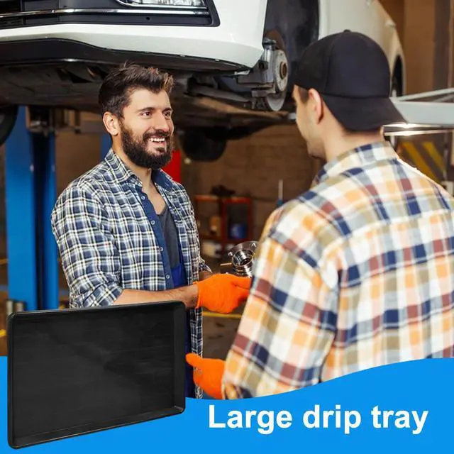Alt view image 5 of 7 - 9Pcs Extra Large Auto Oil Drip Pan- 35.4 x 24 x1.6 Inches Oil Drip Tray for Under Car Plastic Oil Tray,Oil Catch Pan Replacement Tray to Keep Garage Floor Show Room Driveway Safe and Clean