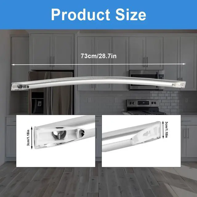 Alt view image 2 of 7 - DA97-20017A Freezer Door Handle Compatible with Samsung Refrigerator | Fit for Fridge RF24R7201SR RF23R6201SR RF23R6301SR RF28R7351SR RF27T5241SR The Outer Handle Of The Bottom Freezer Drawer
