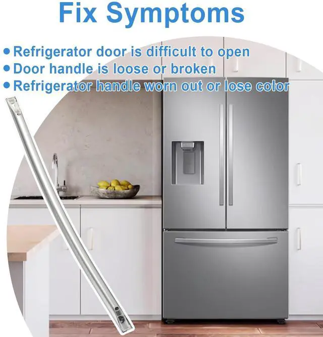 Alt view image 7 of 7 - DA97-20017A Freezer Door Handle Compatible with Samsung Refrigerator | Fit for Fridge RF24R7201SR RF23R6201SR RF23R6301SR RF28R7351SR RF27T5241SR The Outer Handle Of The Bottom Freezer Drawer