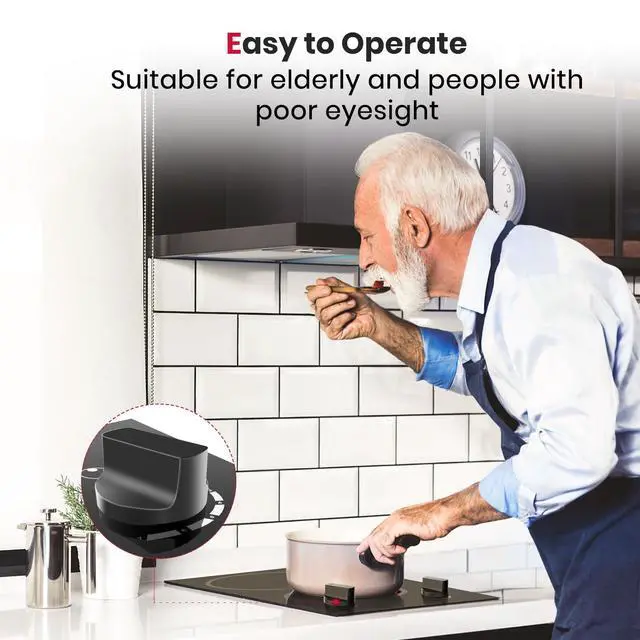 Alt view image 2 of 7 - 12 Inch Built-in Electric Cooktop, 2 Burner 3000W Radiant Ceramic Stovetop CH30BS, 220-240V, 7 Power Levels, Knob Control, Hot Indicator, Hardwired