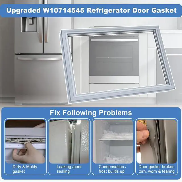 Alt view image 7 of 7 - Upgraded W10714545 Refrigerator Freezer Door Gasket Compatible With Whirlpool Maytag Kenmore Jenn-Air KitchenAid Amana Fridge Seal, Replaces WPW10714545, W10191103, W10443322, 3377744, 20.98 x 34.52"