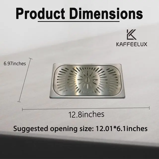 Alt view image 2 of 7 - Stainless Steel Drip Tray - Perfect for Homes, Clubs, Bars, Cafes, Restaurants, Hotels, Or Commercial Use - Easy to Clean, No Drainage Required (7 * 12.8inch)