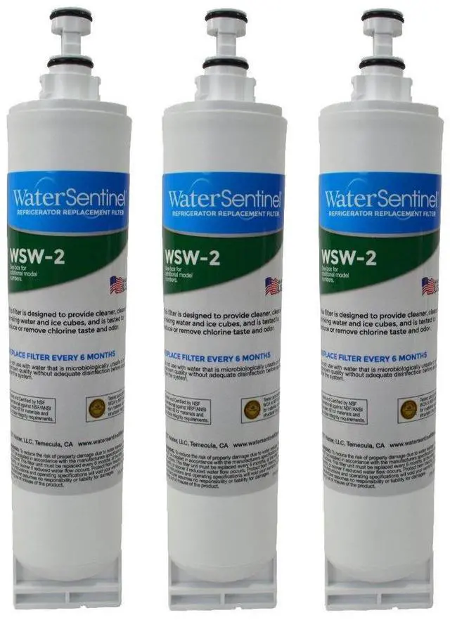 Main image of WSW-2 Refrigerator Replacement Filter Fits Whirlpool Filter 5, Kitchenaid, Thermador, Kenmore, Maytag, Puriclean (3-Pack)