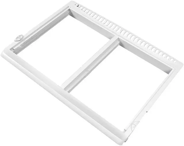 Main image of 240364787 Crisper Pan Cover Compatible with Frigidaire Refrigerator Crisper Drawer Cover Shelf Frame W/O Glass Replacement for AP4432913 240364714 240364725 240364794 1512532 White