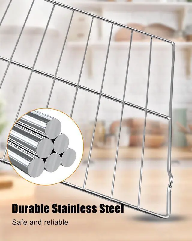 Alt view image 4 of 6 - 316067902 Range Oven Rack Fit for Frigidaire Kenmore Stove, 22 7/8 x 16 Inch Range Wire Rack Replace 316069800 316083800, 304 Stainless Steel, 2 Pack