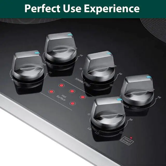 Alt view image 7 of 7 - DG94-01480A Stove Knobs Replacement Parts for Samsung Range Stove Top Burner Knob Samsung NZ30K6330RS NZ36K6430RS 30/36 Inch Smart Electric Cooktop Knobnz930 5 Burner Control Assembly Knobs 5 Pcs