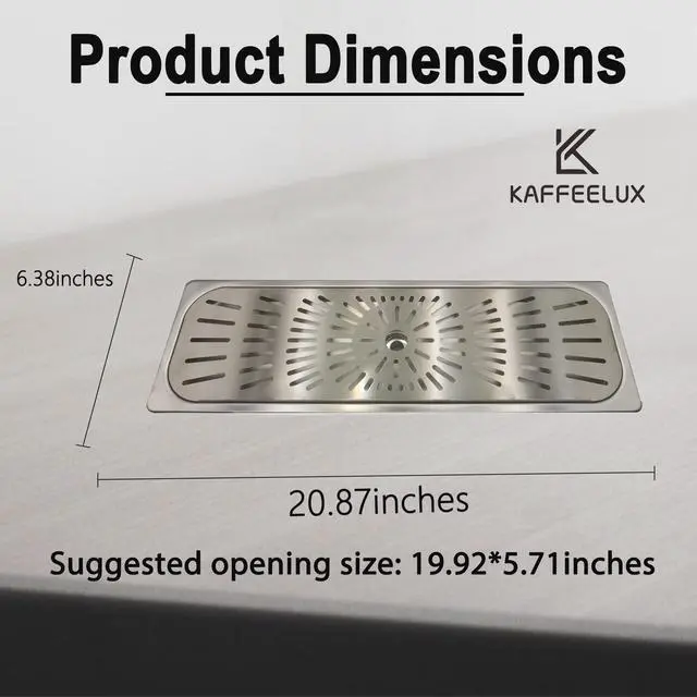 Alt view image 2 of 7 - Stainless Steel Drip Tray - Perfect for Homes, Clubs, Bars, Cafes, Restaurants, Hotels, Or Commercial Use - Easy to Clean, No Drainage Required (6.4 * 20.9inch)