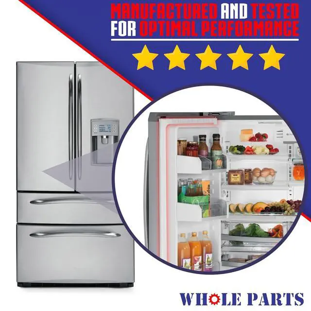 Alt view image 6 of 7 - Upgraded Refrigerator French Seal Gasket with Flap, (Magnetic Strip Inside), Single Piece, Part# WR14X10238 - Replacement and Compatible with Some GE Refrigerator