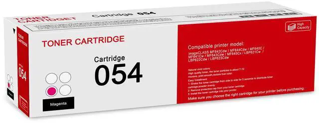 Main image of 1 Pack 054 3022C001 Magenta Toner Cartridge: Compatible CRG-054 Replacement for Canon imageCLASS MF642Cdw MF644Cdw MF640C MF641Cw MF643Cdw MF645Cx LBP621Cw LBP623Cdw LBP622Cdw Printer