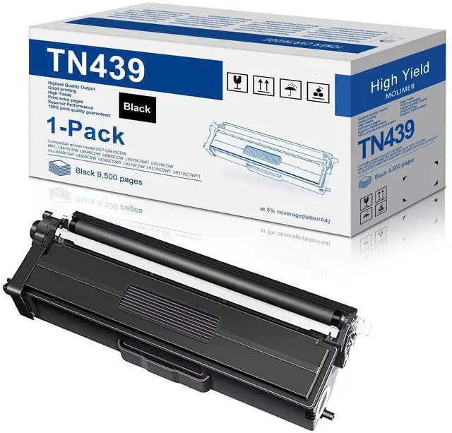 Main image of TN-439 TN439 Black Toner Cartridge Replacement for Brother TN439 TN439BK TN-439BK HL-L8260CDW HL-L8360CDW MFC-L8610CDW MFC-L8900CDW HL-L9310CDW Printer Toner (Black, 1-Pack)