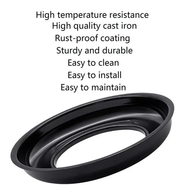 Alt view image 3 of 7 - PA030002BK Heavy Open Burner Bowl, Drip Pan Replacement Parts For Viking Range Oven Stove | 9.23"