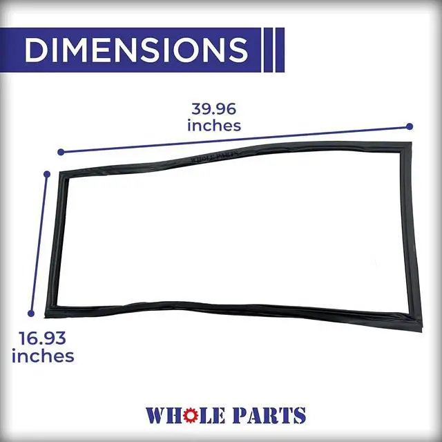 Alt view image 2 of 7 - Upgraded Refrigerator French Door Gasket (Black) Part # W11368721 - Compatible with Some Amana, Jenn Air, Kenmore, Kitchen Aid, Maytag and Whirlpool Refrigerators, W11368721 (S)