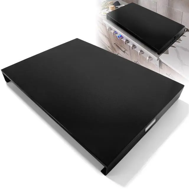 Main image of Metal Gas Stove Cover Board, 30 x 22 x 3 Inch Gas Stove Top Covers with Handle, Noodle Board Gas Stove Cover, Fits Home Gas & Electric Stoves, Easy-Clean Kitchen Storage