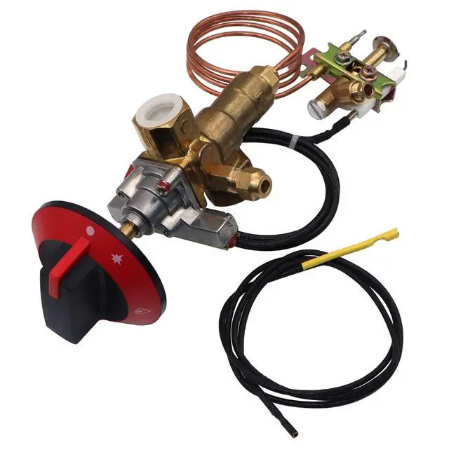 Alt view image 2 of 6 - 100000BTU LPG/NG Gas Oven Stove Inlet Valve Pilot Burner with 0.9 Meters M10x1 Thermocouple and Ignition Wire Including Knob Whole Sets