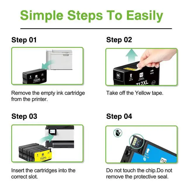 Alt view image 7 of 7 - 712 712XL Black Ink Cartridge 2-Pack(3ED71A), Up to 3000 Pages Per Cartridge, Replacement for HP 712, Fits DesignJet T210 T230 T630 T650 Studio Large Format Plotter Printer