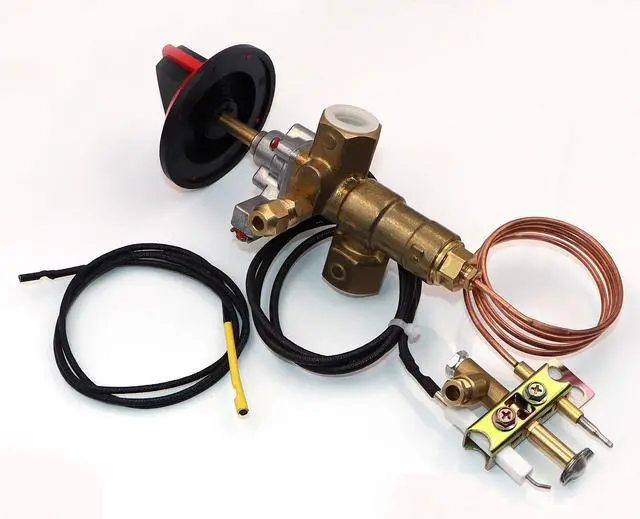 Alt view image 5 of 6 - 100000BTU LPG/NG Gas Oven Stove Inlet Valve Pilot Burner with 0.9 Meters M10x1 Thermocouple and Ignition Wire Including Knob Whole Sets
