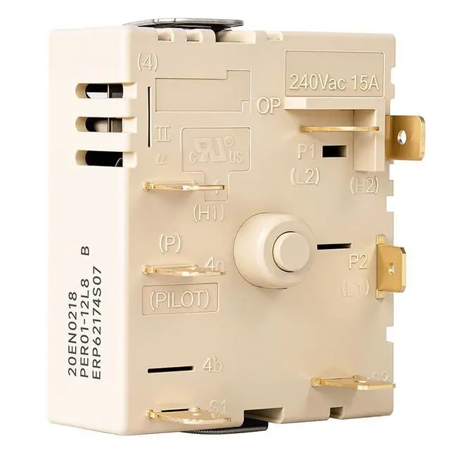 Alt view image 3 of 7 - EBF62174907 LG Oven Range Surface Element Infinite Control Switch Replacement PER001-12LG PER001-12S D EBF62174902 EBF62174904