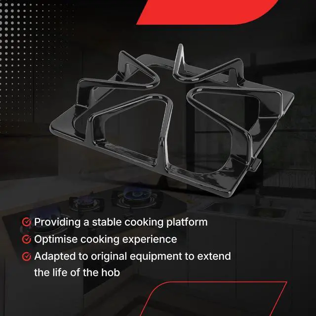 Alt view image 5 of 7 - W10447925 8.3x8.8" Stove Grates 4Pack For Whirlpool Amana Kenmore Gas Range | Replaces AP6022801, W10436434