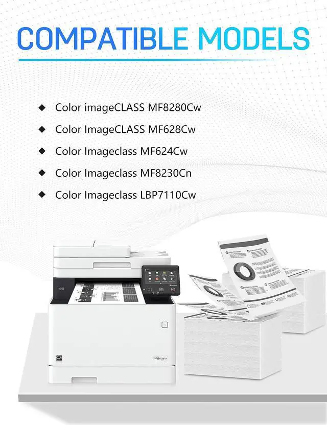 Alt view image 3 of 5 - 131 Toner Cartridge Replacement for Canon 131 mf8280cw Toner | for Color ImageCLASS MF8280Cw MF624Cw MF628Cw Printer (Black, Cyan, Magenta, Yellow,4 Pack)