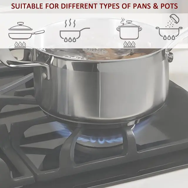 Alt view image 4 of 6 - Burner Grates W10447925 Stove Replacement Parts for Whirlpool Stove Grates Top-Cast Iron Surface Burner Oven Grates for Amana, Kenmore, Inglis, Kirkland-8.3'' x 8.8'' Gas Stove Range Grates