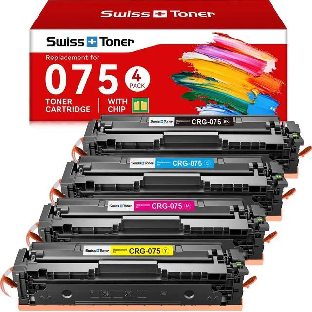 Main image of 075 Toner Cartridge Set Compatible with Canon 075 075H for MF665Cdw 4 Pack | CRG075 | Replacement for Canon MF665Cdw | MF663Cdw | MF662Cdw | LBP646Cdw | LBP647Cdw | MF660c LBP640c Series | Smart Chip
