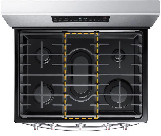 Alt view image 5 of 6 - DG94-00469A DG94-00469B Samsung Stove Grates Gas Range Center Burner Grate Replacement Parts for Samsung Range NX58H5600SS NX58R4311SS NX58F5500SB Gas Burner Stove Top Grates Samsung Stove Parts