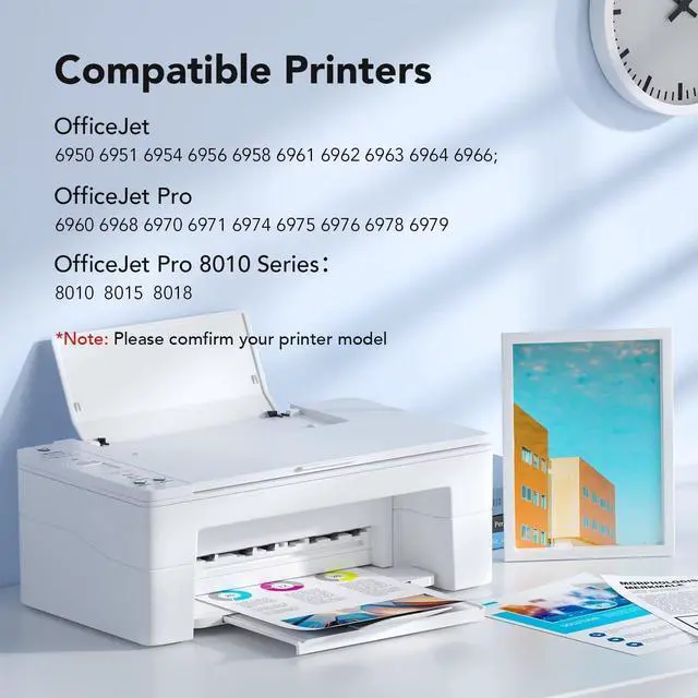 Alt view image 3 of 6 - 902XL Ink Cartridges Combo Pack Compatible Replacement for HP902XL 902 Ink Cartridges to Use with Officejet Pro 6978 Inks Use with OfficejetPro 6968 6970 OfficeJet 6962 6958 (902XLBK, 902C, 902M,902Y)