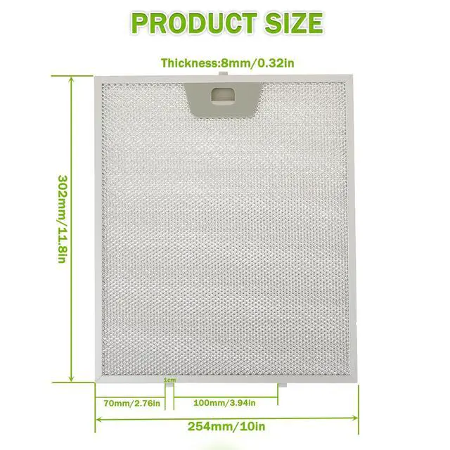 Alt view image 2 of 7 - WB02X24871 Range Hood Grease Filter Replacement 5 Layer Aluminum Mesh Hood Grease Filter Fit for GE JVW5361SJSS JVW5361EJ1ES JVW5361EJES(3Pack)