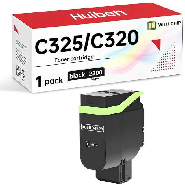 Main image of Compatible with Xerox C320 C325 Toner Cartridges High Yield (with chip) | Black 1 pack, Compatible with C325 C320 Toner for Xerox C320dni C325dni Printers and 006R04823 ink