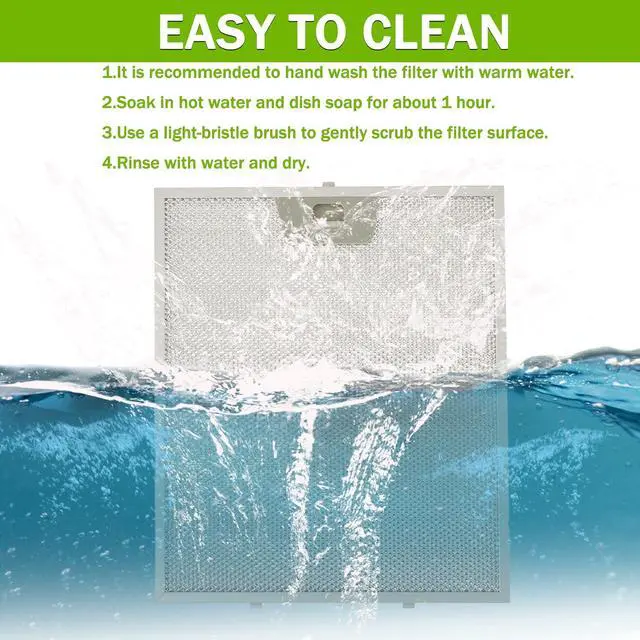 Alt view image 5 of 7 - WB02X24871 Range Hood Grease Filter Replacement 5 Layer Aluminum Mesh Hood Grease Filter Fit for GE JVW5361SJSS JVW5361EJ1ES JVW5361EJES(3Pack)