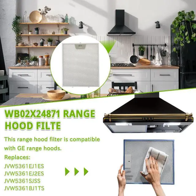 Alt view image 7 of 7 - WB02X24871 Range Hood Grease Filter Replacement 5 Layer Aluminum Mesh Hood Grease Filter Fit for GE JVW5361SJSS JVW5361EJ1ES JVW5361EJES(3Pack)