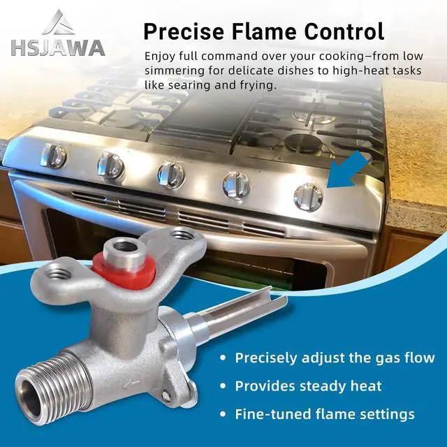 Alt view image 5 of 7 - WPW10206288 Range Surface Burner Valve W10206288 Gas Burner Fits for Whirlpool KitchenAid Maytag Models Include WPW10206288VP 2027909 AP6017058 PS11750353 EAP11750353 Valve (16K BTU) (Gray 2PC)