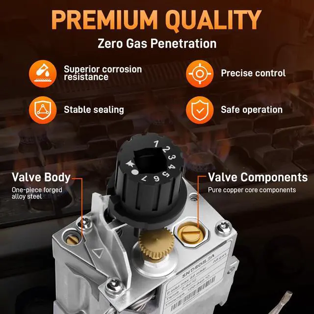Alt view image 5 of 7 - 0085AP0012 Gas Control Valve Compatible with SIT 630 Eurosit 100~340 Gas Control valve, Compatible with Angelo Po, Berto's, Giorik, Lotus, Offcar, Tecnoinox, Lainox Kitchen Equipment Replace# 0630326