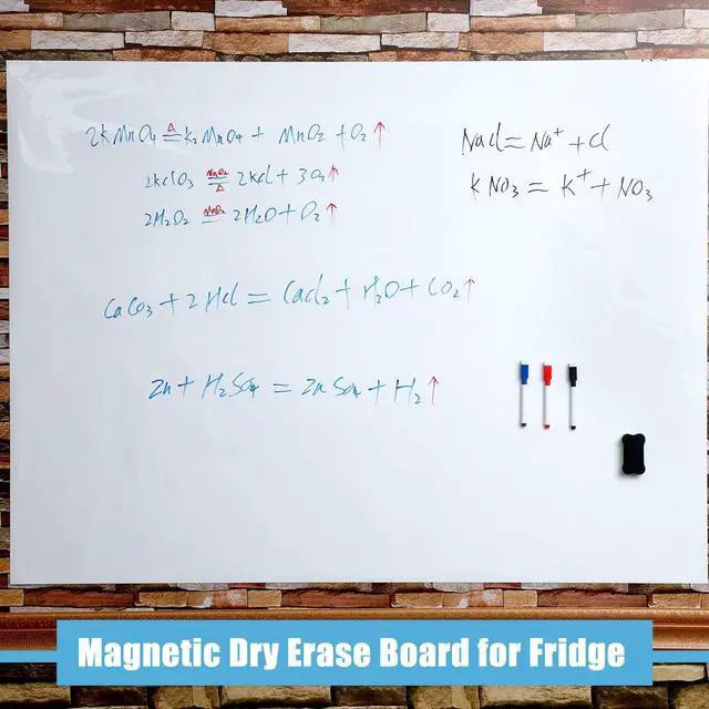 Alt view image 5 of 7 - Dry Erase Whiteboard Sticker Wall Decor Self-Adhesive Whiteboard Contact Paper Magnetic White Board Wall Paper Peel and Stick with 3 Markers and Eraser for Home, Office, Classroom(47 x 106 Inch)